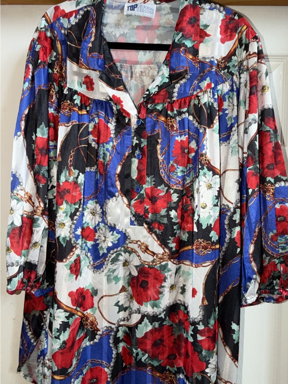 Top Notch Red Floral Satin Mini Dress